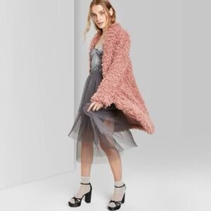 Elegant Mauve Teddy Jacket